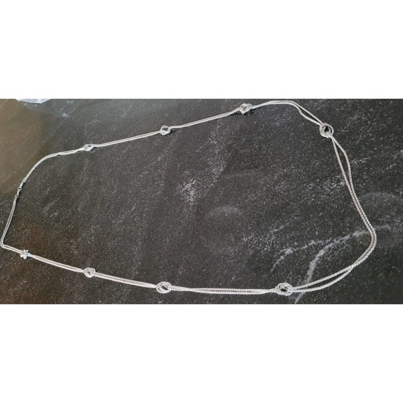 Vintage Silver Knotted Bubble Necklace - Picture 6 of 14